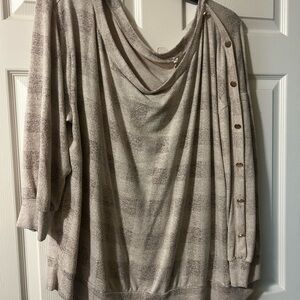 Maurice’s Off Shoulder Button Detail Sweater